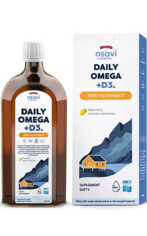 Osavi Daily Omega + D3 1600mg (Marine) Cytryna 500 ml