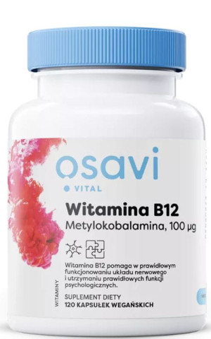Osavi Witamina B12 Metylokobalamina, 100mcg - 120 kapsułek