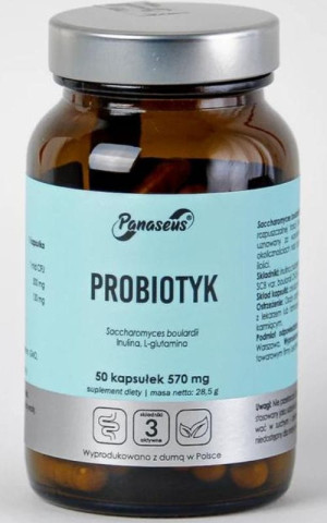 Panaseus Probiotyk Saccharomyces boulardii 50 kapsułek