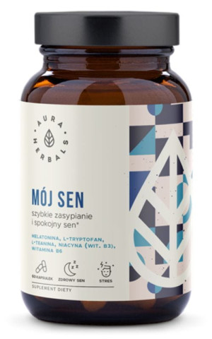 Mój Sen Szybkie Zasypianie i Spokojny Sen 60 kapsułek Aura Herbals