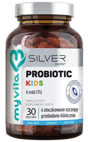 MyVita Probiotyk KIDS, 6mld CFU, 30 kapsułek Silver
