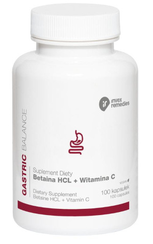 Betaina HCL + Witamina C (100 kapsułek ) Invex Remedies