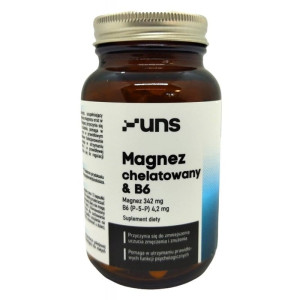 Magnez chelatowany + B6 (P-5-P) 90 kapsułek UNS