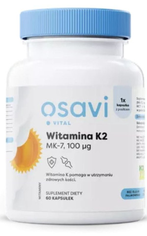 Osavi Witamina K2 MK-7, 100 μg (60 kapsułek)
