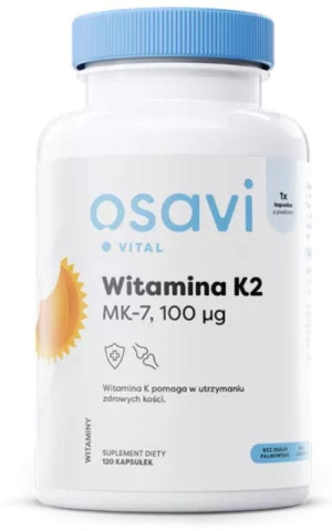Osavi Witamina K2 MK-7, 100 μg (120 kapsułek)