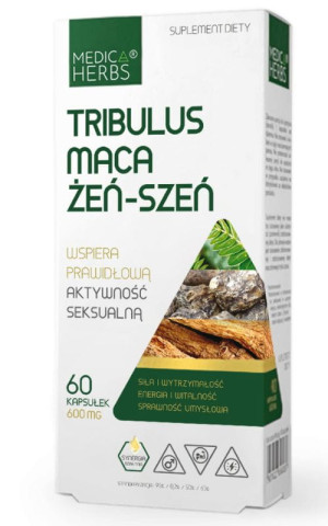 Tribulus Maca Żeń-Szeń 60 kapsułek Medica Herbs