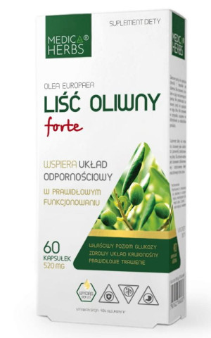 Liść Oliwny Forte 60 kapsułek Medica Herbs
