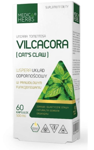 Vilcacora (Cats Claw) 500mg, 60 kapsułek Medica Herbs