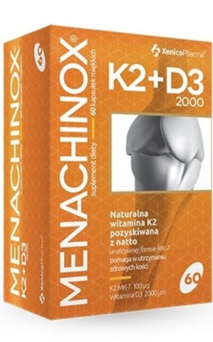 Menachinox K2+D3 2000 j.m. 60 kapsułek Xenico Pharma