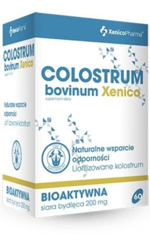 Colostrum bovinum 200mg 60 kapsułek Xenico Pharma