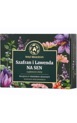 Szafran i Lawenda na Sen 30 kapsułek Herbal Pharmaceuticals