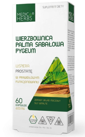 Wierzbownica Palma sabałowa Pygeum 60 kapsułek Medica Herbs