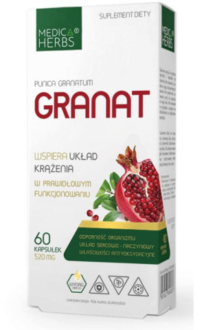 Granat 520 mg, 60 kapsułek Medica Herbs