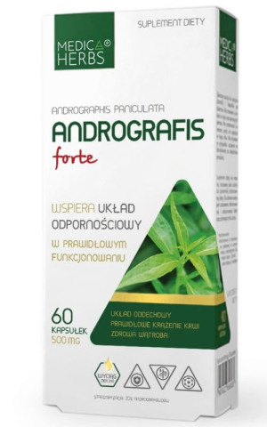 Andrografis forte 500mg, 60 kapsułek Medica Herbs