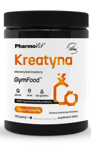 GymFood Pharmovit Kreatyna monohydrat kreatyny 500g smak owoce tropikalne