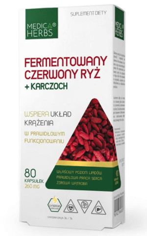 Fermentowany Czerwony Ryż + Karczoch 80 kaps. Medica Herbs
