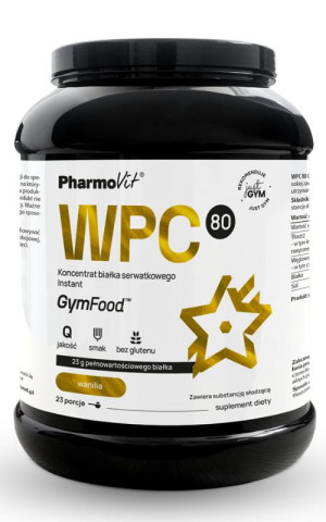 GymFood Pharmovit WPC 80 Koncentrat białka serwatkowego (wanilia) 700g