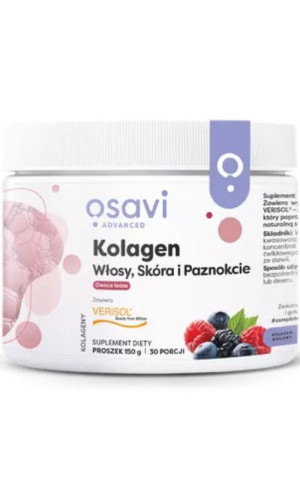 Osavi Kolagen Włosy, Skóra i Paznokcie o smaku owoców leśnych 150 g