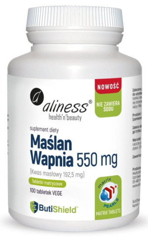 Aliness Maślan wapnia (bez sodu) 550 mg 100 tabl