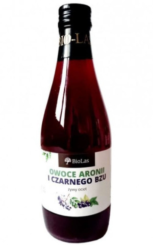 Żywy ocet z aronii i czarnego bzu 330 ml Bio-Las