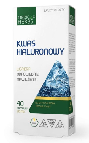 Kwas Hialuronowy 210mg, 40 kaps. Medica Herbs