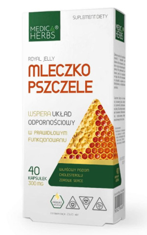 Mleczko pszczele 300mg, 40 kaps. Medica Herbs