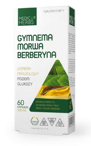 Gymnema, Morwa, Berberyna 60 kaps. Medica Herbs