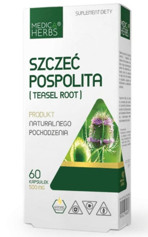 Szczeć pospolita (Teasel Root) 500mg, 60 kapsułek Medica Herbs