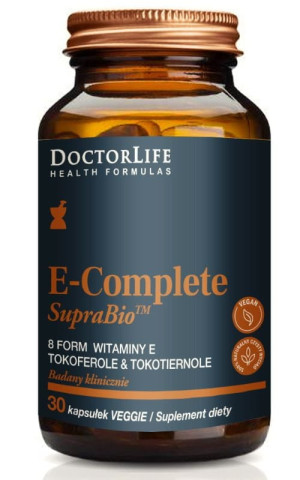 Doctor Life Vitamin E-complete SupraBio tokoferole, tokotiernole 60 kapsułek