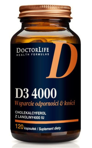 Doctor Life Witamina D3 4000 120 kapsułek