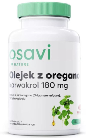 Olejek z Oregano Karwakrol 180mg 120 kapsułek Osavi