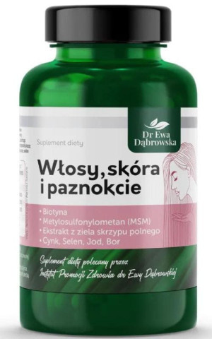 Włosy, skóra i paznokcie 60 kapsułek Dr Ewa Dąbrowska