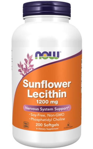 NOW Foods Lecytyna słonecznikowa 1200 mg + fosfatydylocholina 200 kapsułek