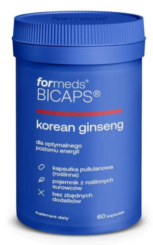 Bicaps Korean Ginseng ekstrakt żeń-szeń koreański 60 kaps Formeds