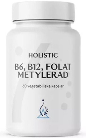 Holistic B6, B12, Folat Metylerad - B6, B12, kwas foliowy - metylowane 60 kapsułek