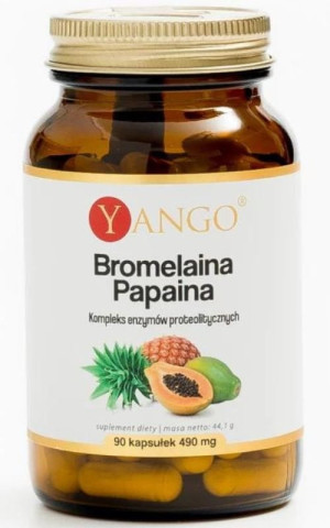 Yango Bromelaina papaina - 90 kapsułek