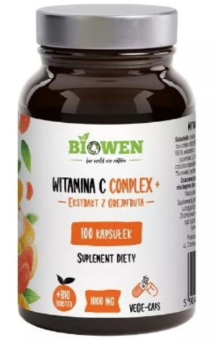 Biowen Witamina C Complex + ekstrakt z grejpfruta 100 kaps