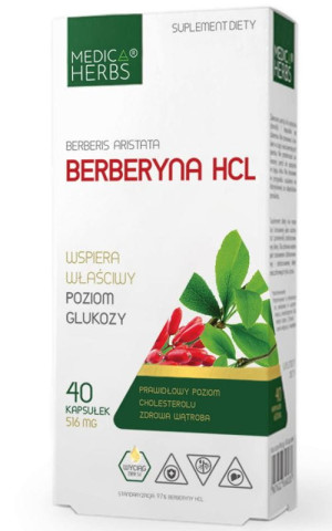 Berberyna HCl 40 kapsułek Medica Herbs