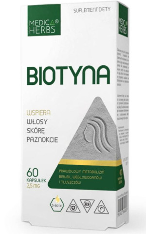 Biotyna 2,5mg, 60 kapsułek Medica Herbs