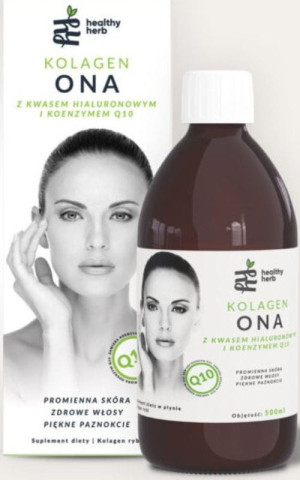 Kolagen Ona z kwasem hialuronowym i koenzymem Q10 - 500ml Healthy Herb