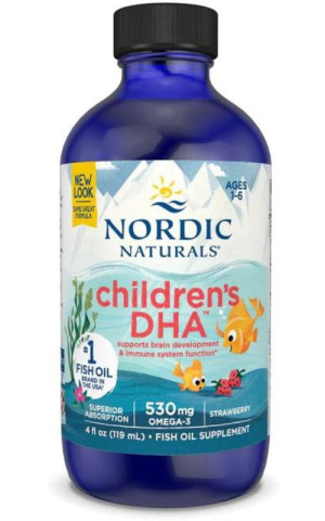 Nordic Naturals Childrens DHA 530 mg omega-3 truskawka 237 ml