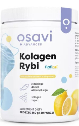 Osavi Kolagen Rybi z Dzikiego Dorsza Cytryna 360 g