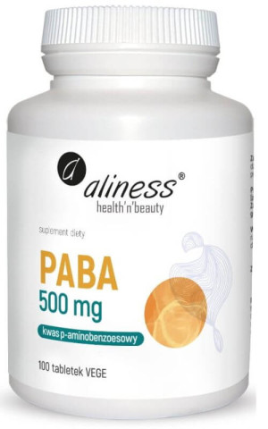 Aliness PABA (kwas p-aminobenzoesowy) 500 mg 100 tabl
