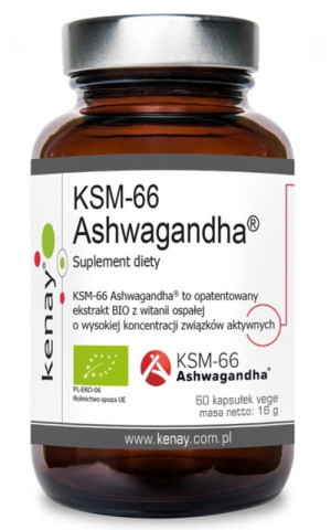 Kenay BIO Ashwagandha KSM-66 200mg (60 kapsułek)
