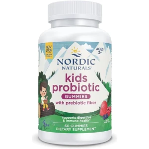Probiotic Gummies KIDS (Probiotyk z Prebiotykiem dla Dzieci) 60 żelek, Berry Punch - Nordic Naturals