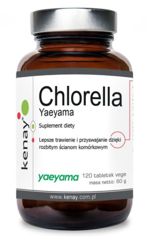 Kenay Chlorella Yaeyama (rozbite ściany komórkowe) 120 tabletek