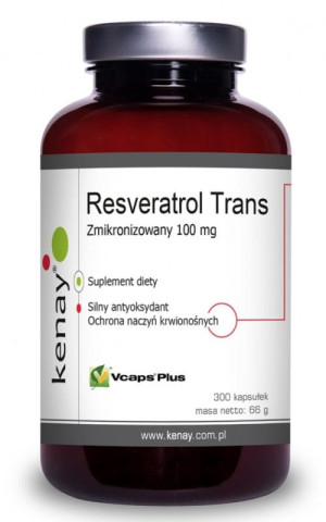 Kenay Resveratrol trans - zmikronizowany 100 mg (300 kapsułek)