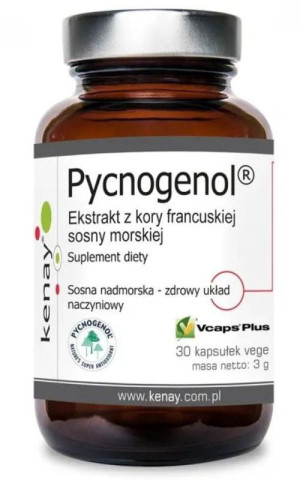 Kenay Pycnogenol Ekstrakt z kory francuskiej sosny morskiej 30 kaps.