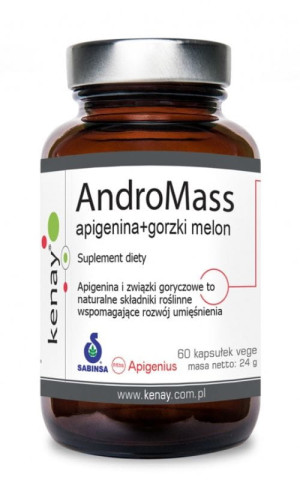 Kenay AndroMass extreme botanical SARM /Apigenina + Gorzki melon, 60 kapsułek