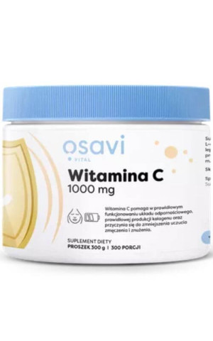 Osavi Witamina C (Kwas L-askorbinowy) 1000 mg, proszek 300 g